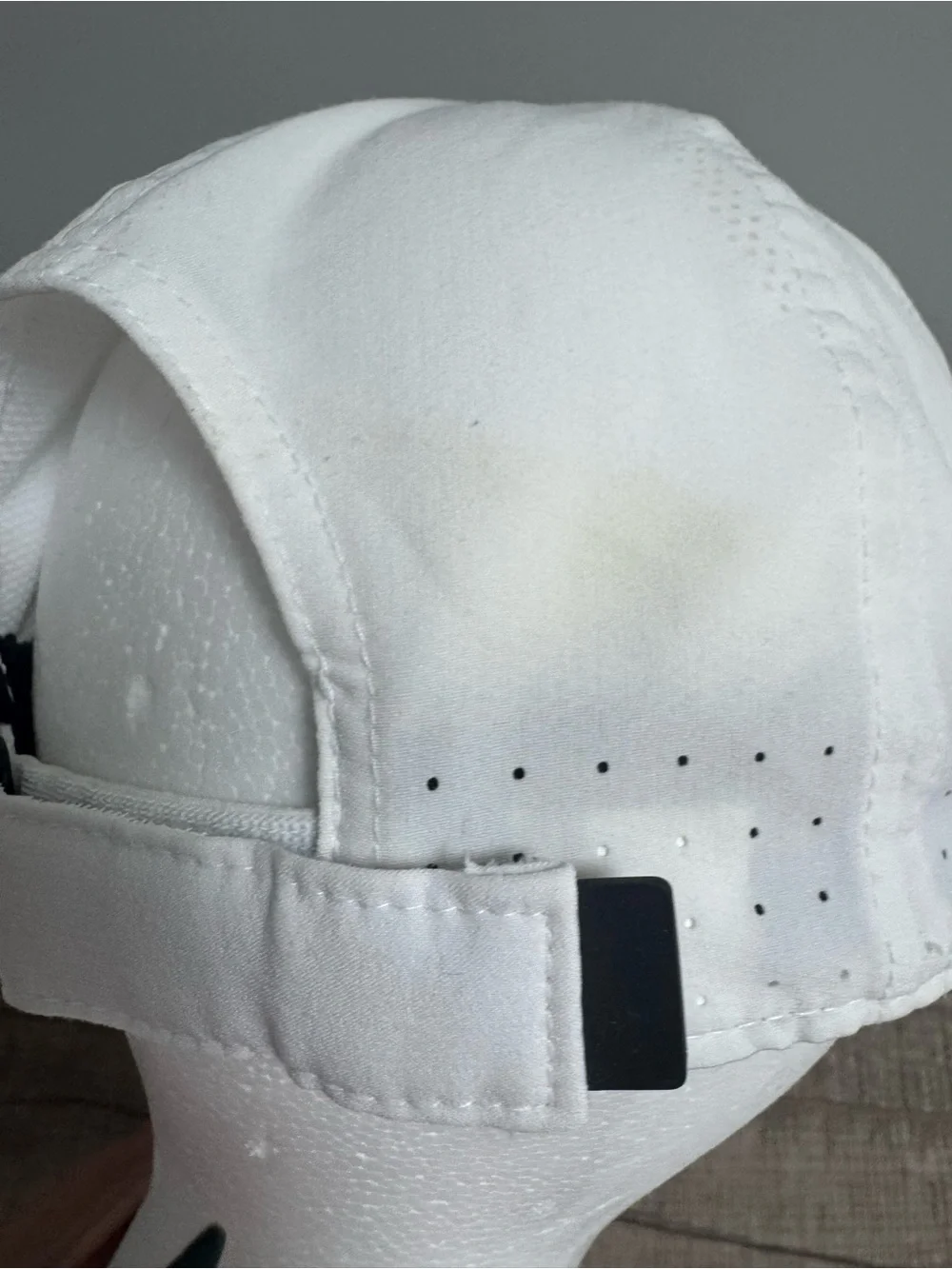 Nike White Baseball Cap with Black Swoosh